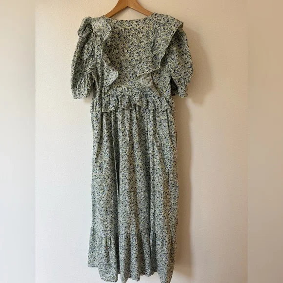 Tuckernuck Hyacinth House Meadow Floral Puff Sleeve Ruffle Dress - Picture 4 of 9